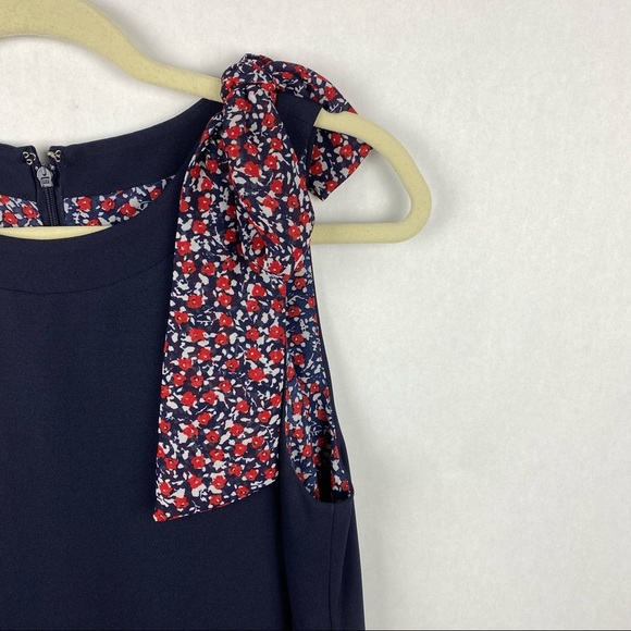 Tahari ASL Sleeveless Side Bow Neck Shift Dress - Picture 4 of 7